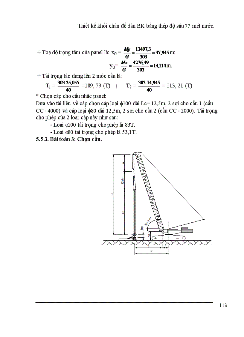 image for page Thiết kế khối chân đế dàn BK bằng thép độ sâu mét nước