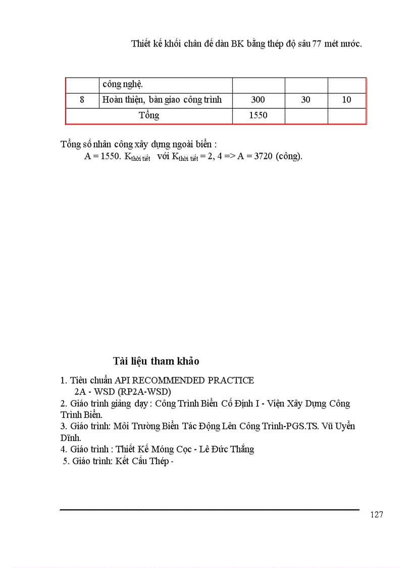 image for page Thiết kế khối chân đế dàn BK bằng thép độ sâu mét nước