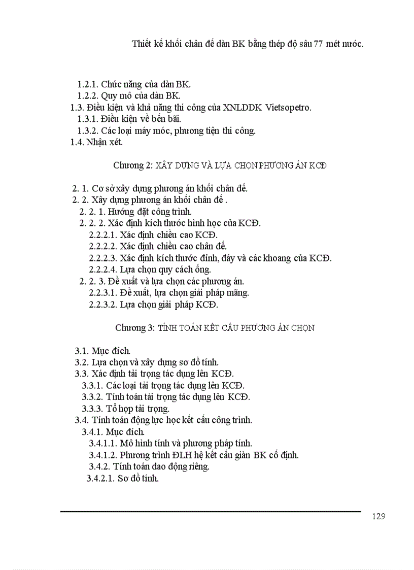 image for page Thiết kế khối chân đế dàn BK bằng thép độ sâu mét nước