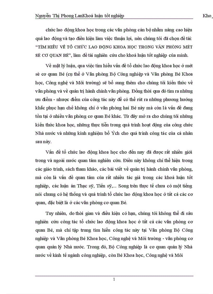 image for page Tìm hiểu về tổ chức lao động khoa học trong văn phòng một số cơ quan Bộ