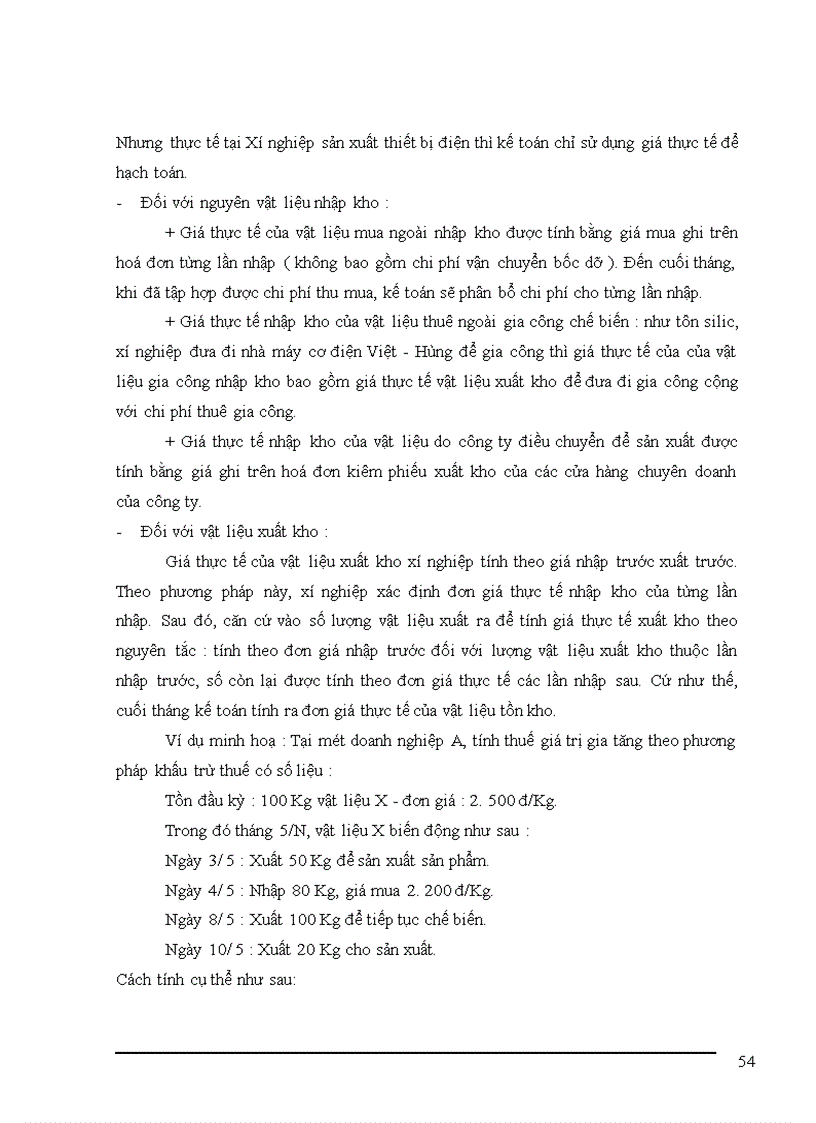 image for page Tổ chức công tác kế toán nguyên vật liệu tại Xí nghiệp sản xuất thiết bị điện 1