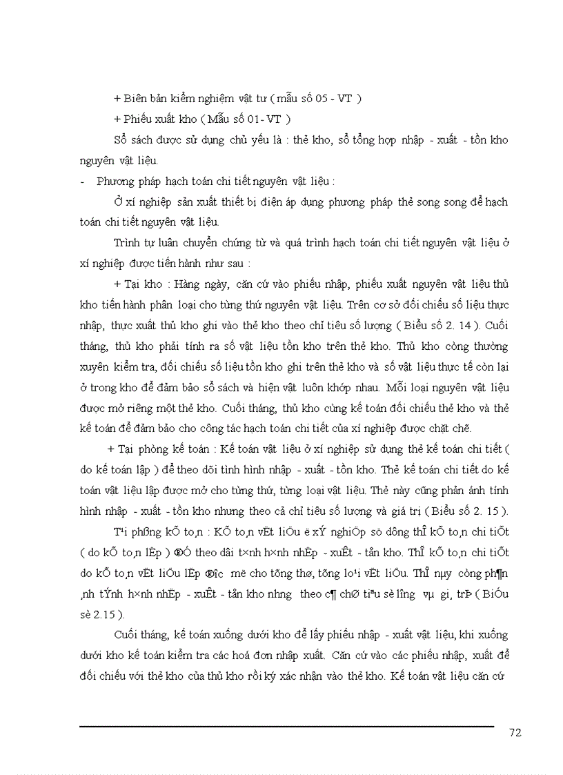 image for page Tổ chức công tác kế toán nguyên vật liệu tại Xí nghiệp sản xuất thiết bị điện 1