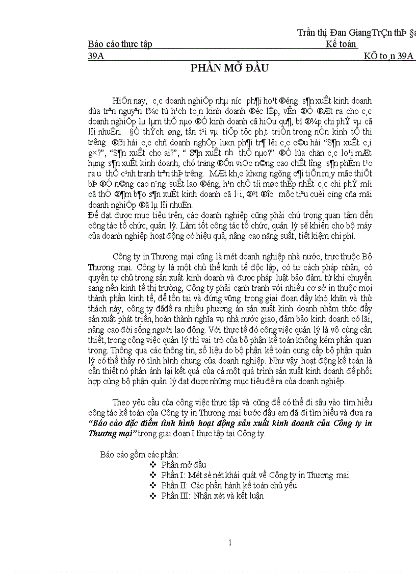 image for page Báo cáo đặc điểm tình hình hoạt động sản xuất kinh doanh của Công ty in Thương mại 1