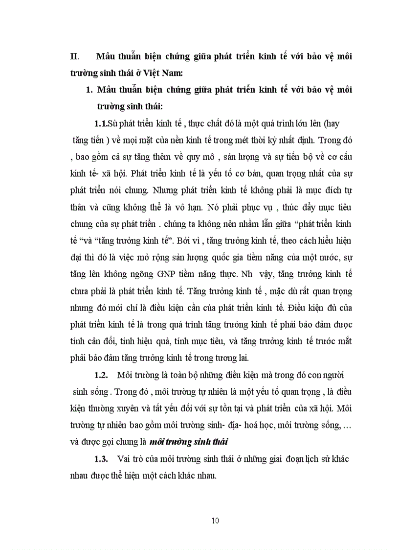 image for page Phép Biện chứng về mâu thuẫn và vận dụng phân tích mâu thuẫn giữa phát triển kinh tế với bảo vệ Môi trường sinh thái ở Việt Nam