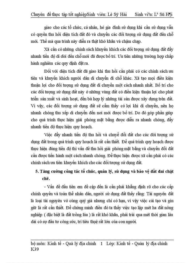 image for page Một số giải pháp thực hiện phương án quy hoạc sử dụng đất xã Tam Hiệp