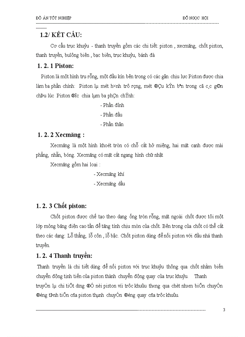 Nghiên cứu về kết cấu trục khuỷu thanh truyền nhóm piston