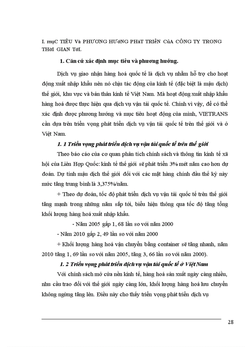 image for page Tình hình hoạt động kinh doanh dịch vụ giao nhận kho vận tại Vietrans