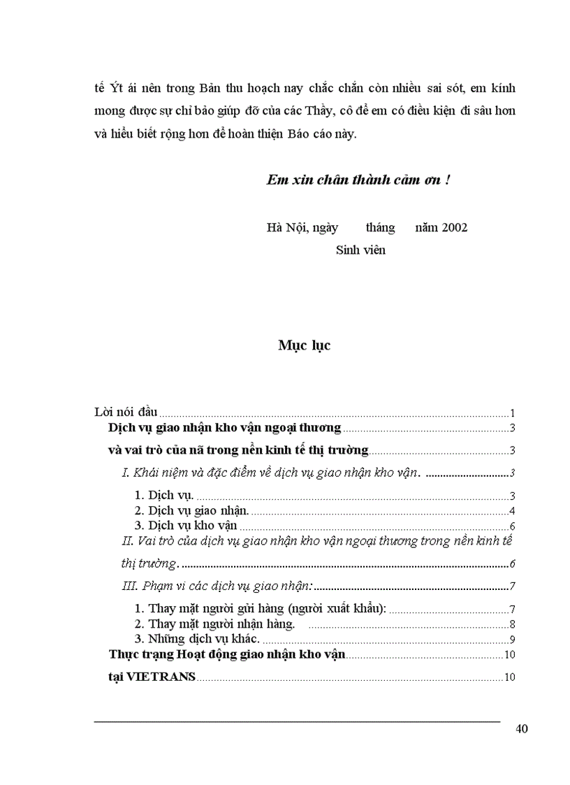 image for page Tình hình hoạt động kinh doanh dịch vụ giao nhận kho vận tại Vietrans