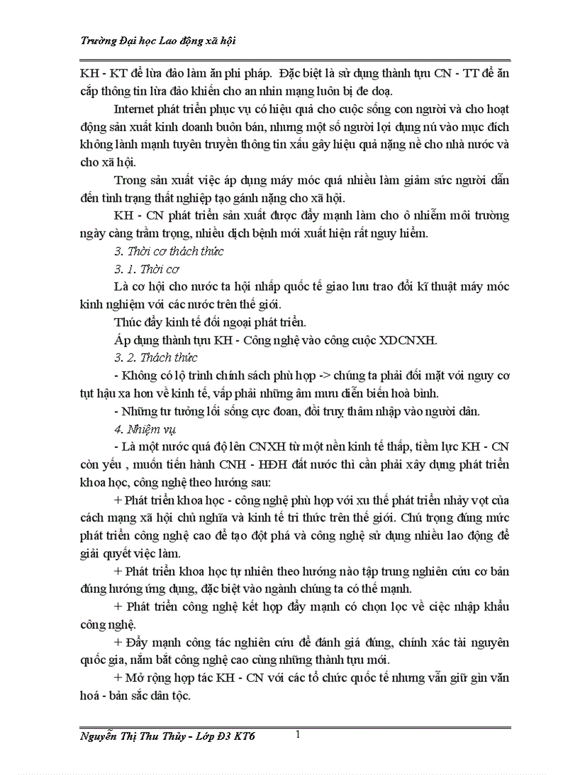 image for page Những đặc điểm và xu thế của thời đại ngày nay và tác động của nó đến Việt Nam trong công cuộc đổi mới ở nước ta 1