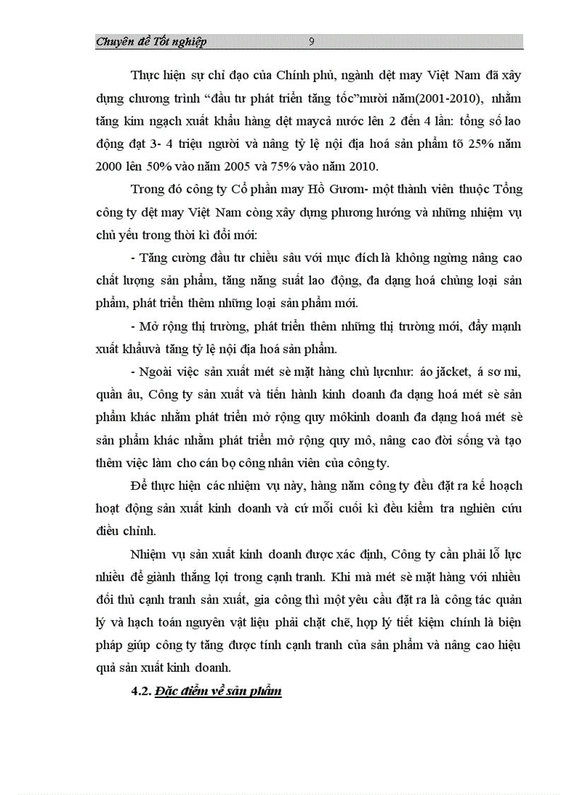 image for page Tổ chức công tác hạch toán nguyên vật liệu ở Công ty Cổ phần may Hồ Gươm 1