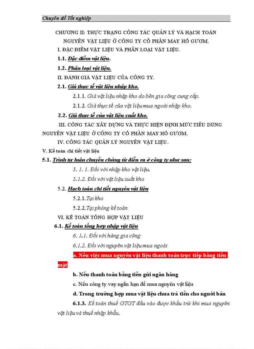 image for page Tổ chức công tác hạch toán nguyên vật liệu ở Công ty Cổ phần may Hồ Gươm 1