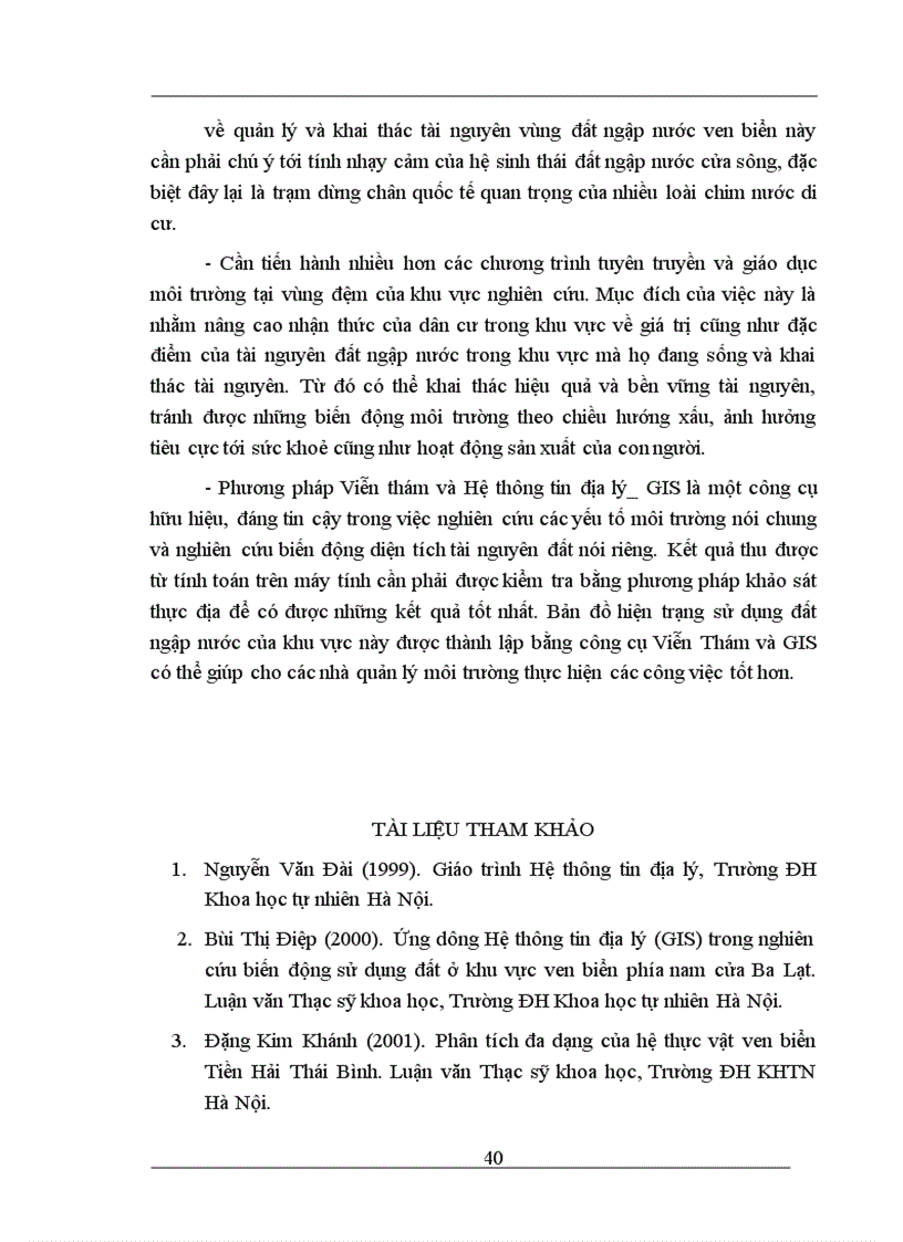 image for page ứng dụng viễn thám và hệ thông tin địa lý GIS trong đánh giá biến động sử dụng tài nguyên đất ngập nước khu vực cửa sông Hồng