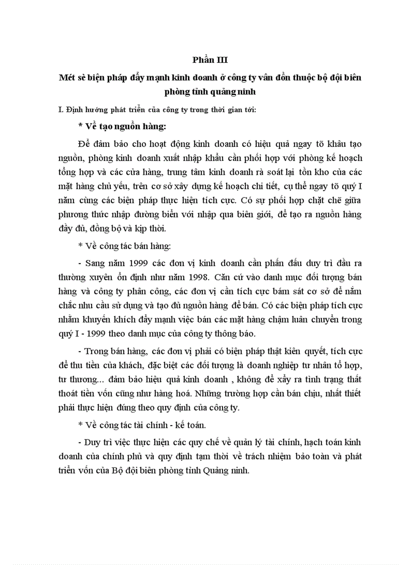 image for page Một số biện pháp đẩy mạnh hoạt động kinh doanh ở Công ty Vân Đồn thuộc bộ đội biên phòng tỉnh Quảng Ninh 1