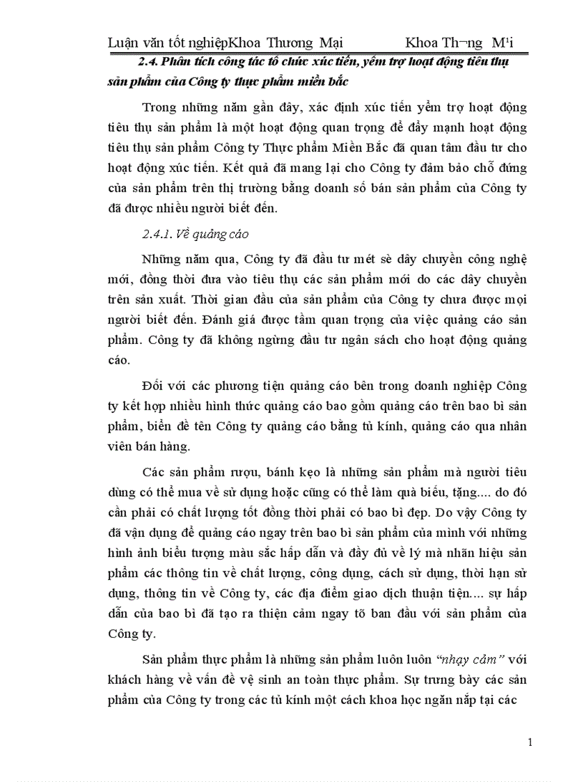 image for page Một số biện pháp đẩy mạnh hoạt động tiêu thụ sản phẩm ở công ty thực phẩm miền Bắc 1
