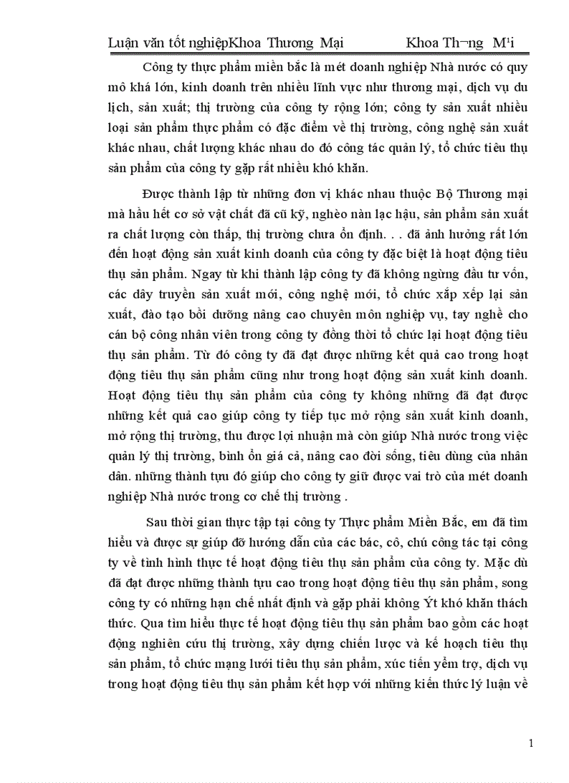image for page Một số biện pháp đẩy mạnh hoạt động tiêu thụ sản phẩm ở công ty thực phẩm miền Bắc 1