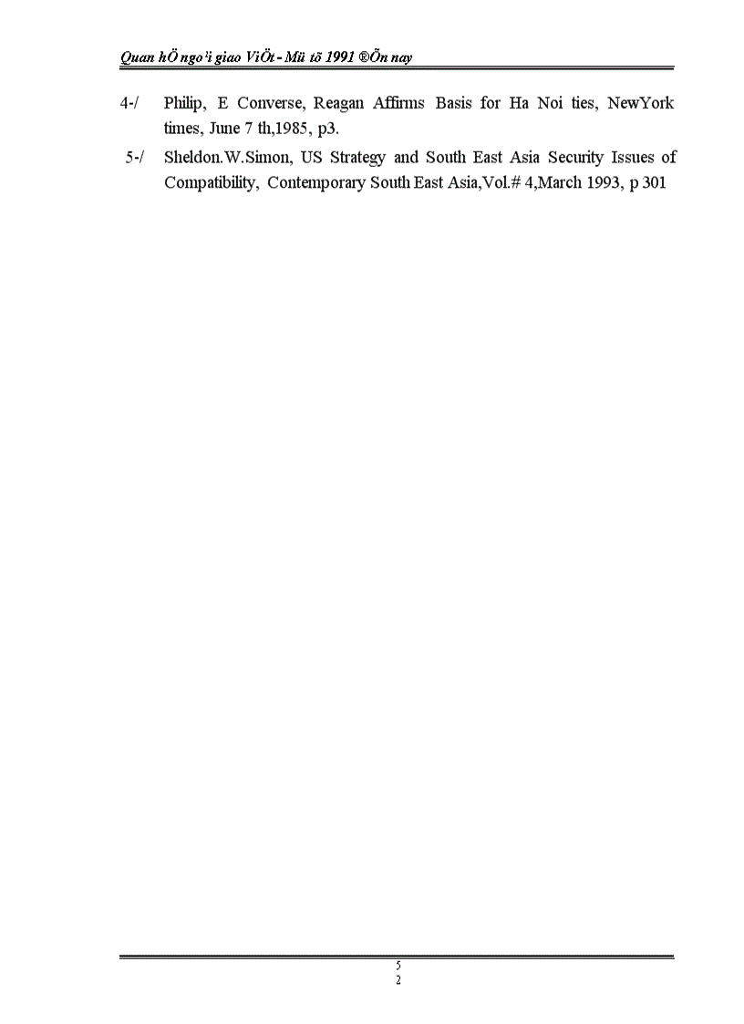 image for page Quan hệ ngoại giao Việt Mỹ từ 1991 đến nay