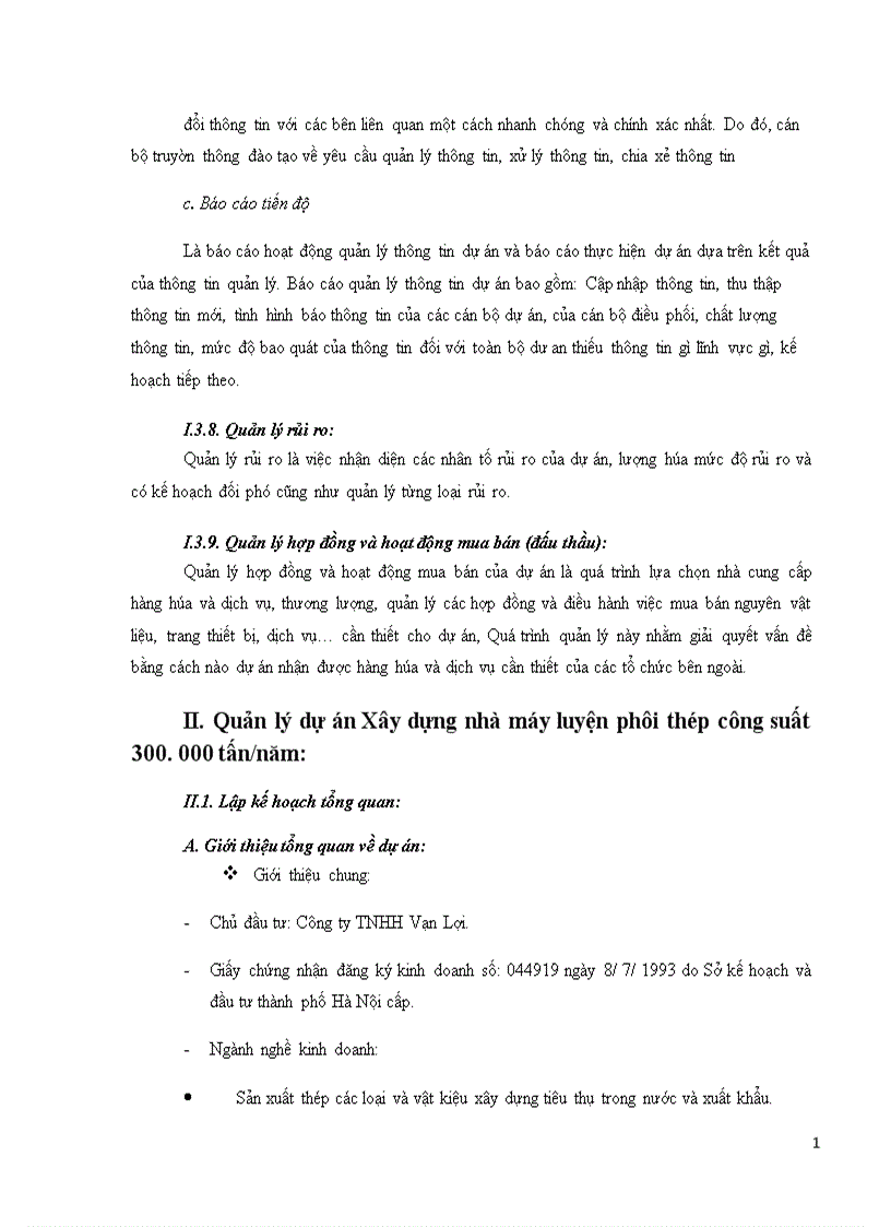 image for page Quản lý dự án Xây dựng nhà máy luyện phôi thép công suất 300 000 tấn năm