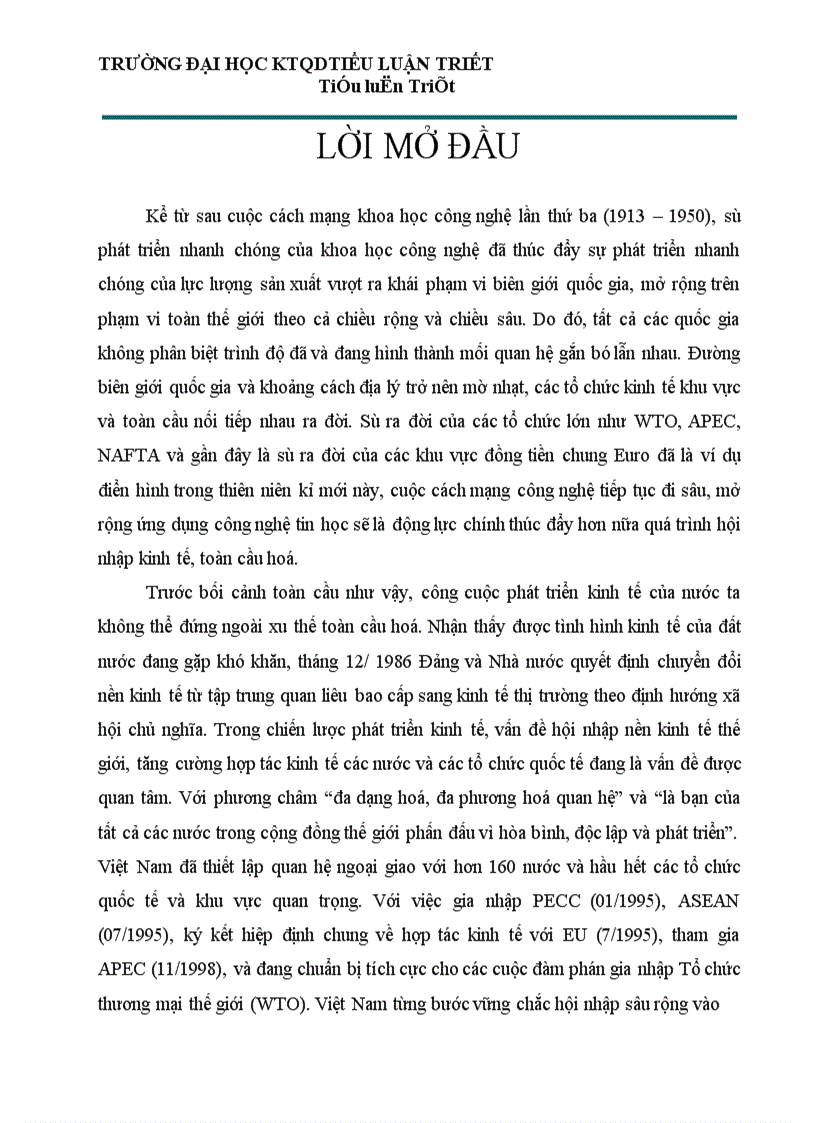 image for page Việt Nam trong xu thế hội nhập và phát triển dưới con mắt triết học 1