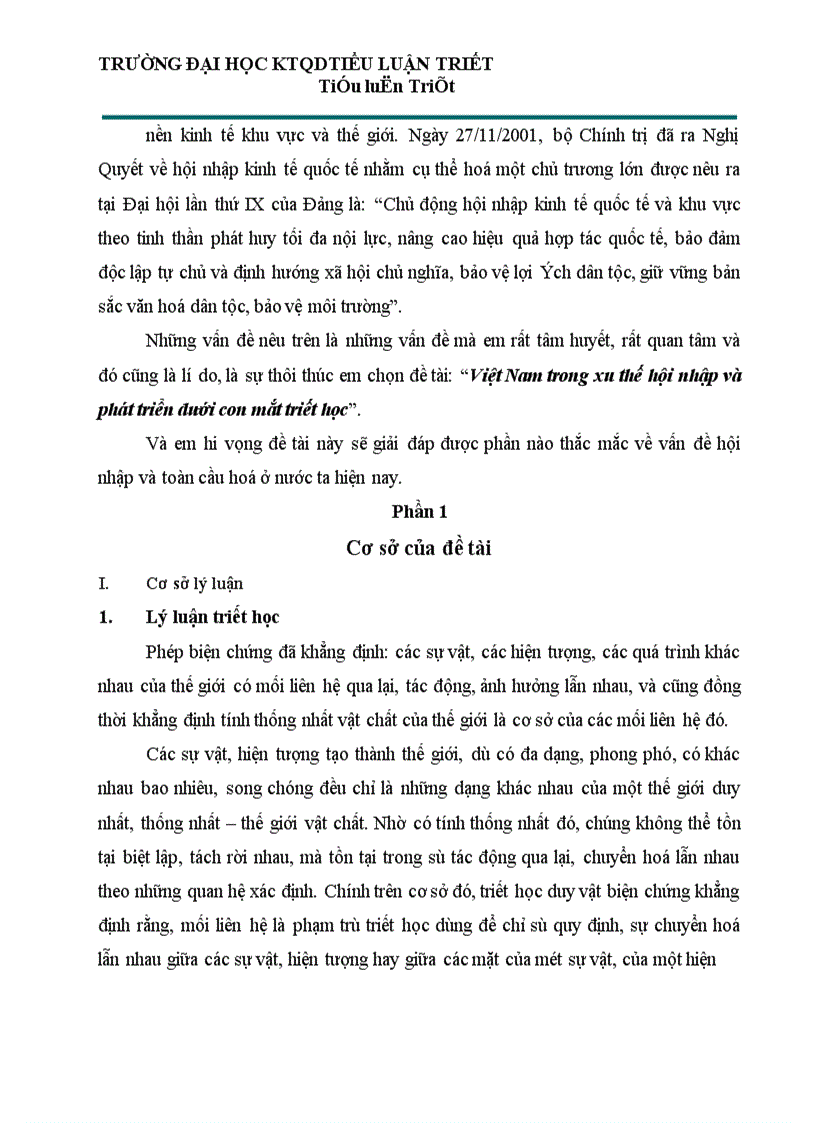 image for page Việt Nam trong xu thế hội nhập và phát triển dưới con mắt triết học 1