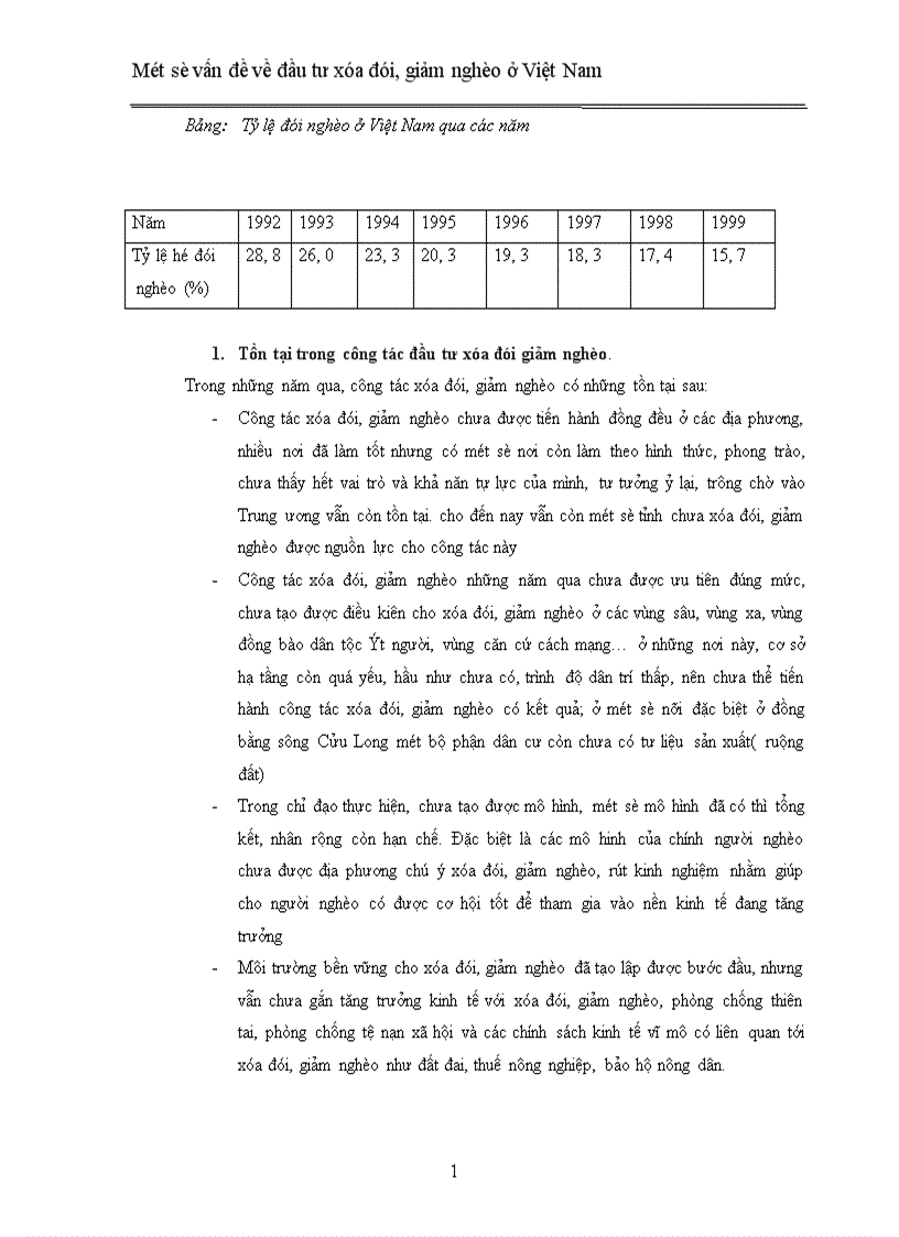 image for page Một số vấn đề về đầu tư xóa đói giảm nghèo ở Việt Nam 1