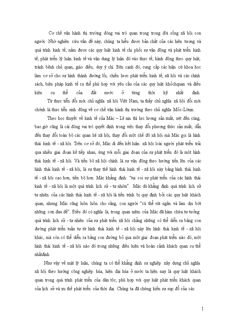 image for page Cơ chế vận hành thị trường theo quan điểm Mác Lênin