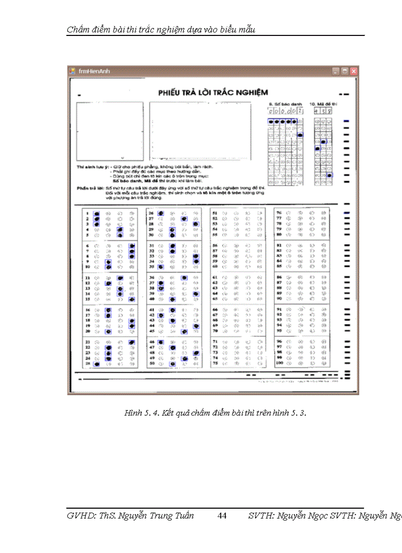 image for page Xây dựng phần mềm chấm điểm bài thi trắc nghiệm dựa vào biểu mẫu