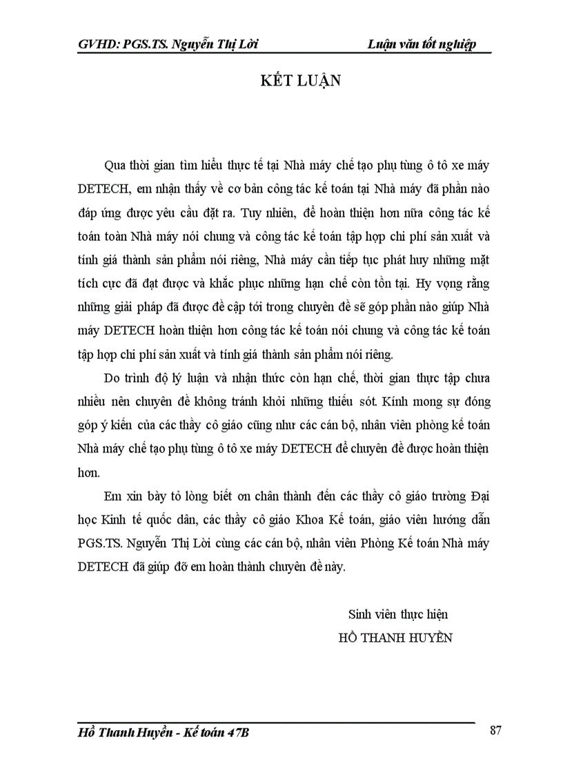 image for page Kế toán tập hợp chi phí sản xuất và tính giá thành sản phẩm tại Nhà máy chế tạo phụ tùng ô tô xe máy DETECH 1