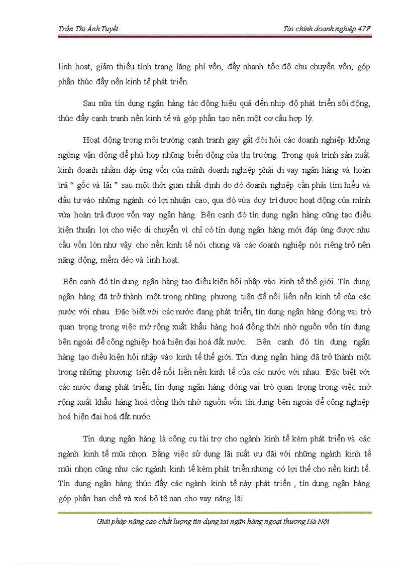 image for page Giải pháp nâng cao chất lượng tín dụng tại Ngân hàng Ngoại thương Hà Nội 1