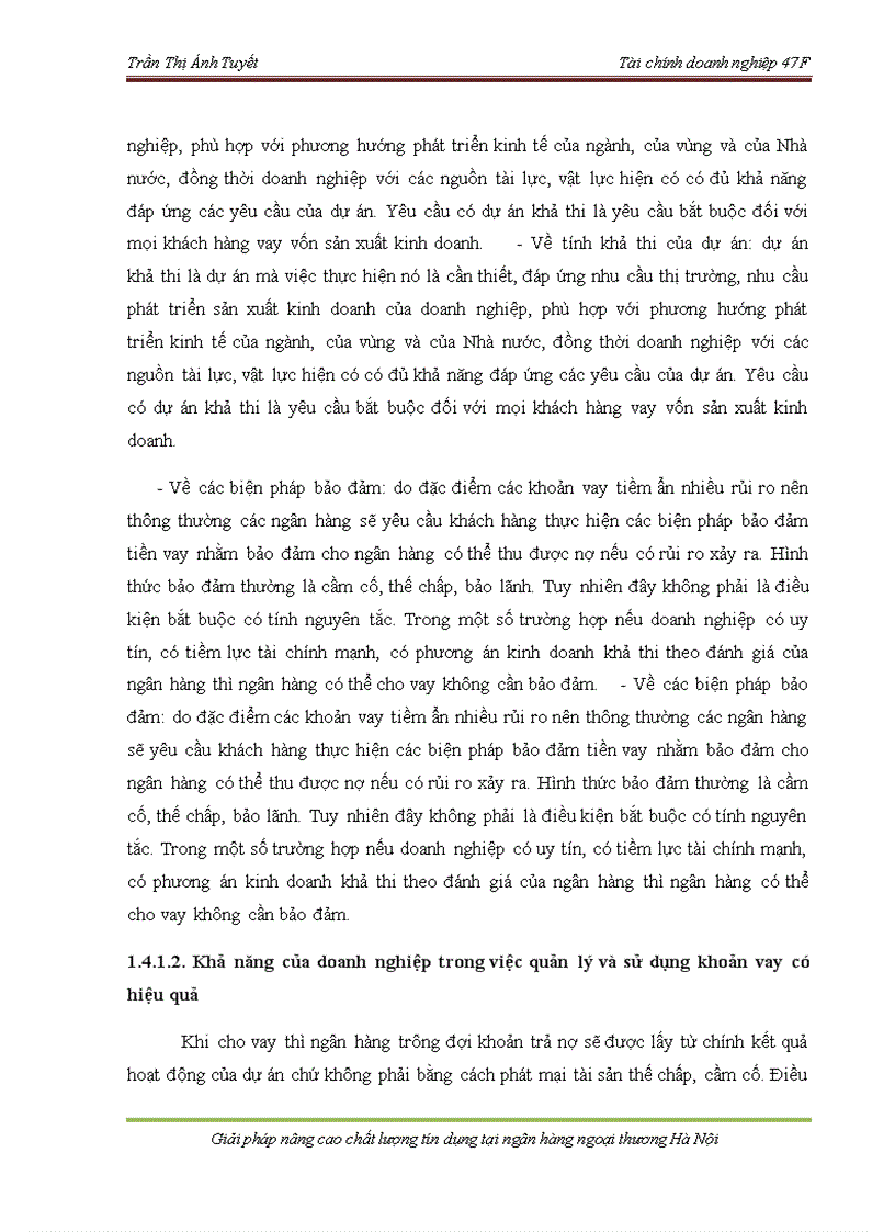 image for page Giải pháp nâng cao chất lượng tín dụng tại Ngân hàng Ngoại thương Hà Nội 1