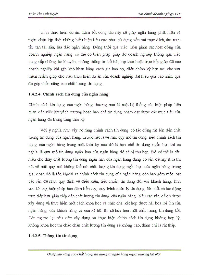 image for page Giải pháp nâng cao chất lượng tín dụng tại Ngân hàng Ngoại thương Hà Nội 1