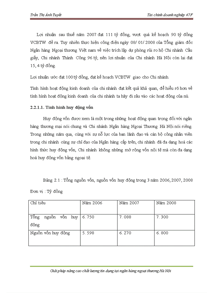 image for page Giải pháp nâng cao chất lượng tín dụng tại Ngân hàng Ngoại thương Hà Nội 1