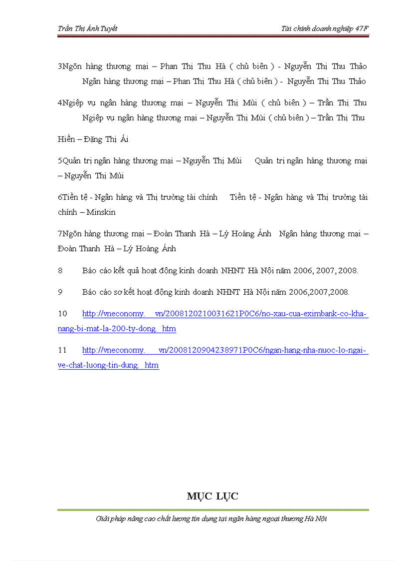 image for page Giải pháp nâng cao chất lượng tín dụng tại Ngân hàng Ngoại thương Hà Nội 1