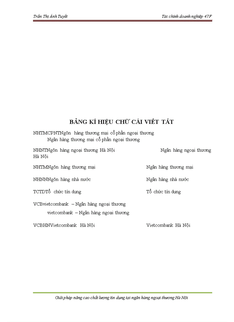 image for page Giải pháp nâng cao chất lượng tín dụng tại Ngân hàng Ngoại thương Hà Nội 1