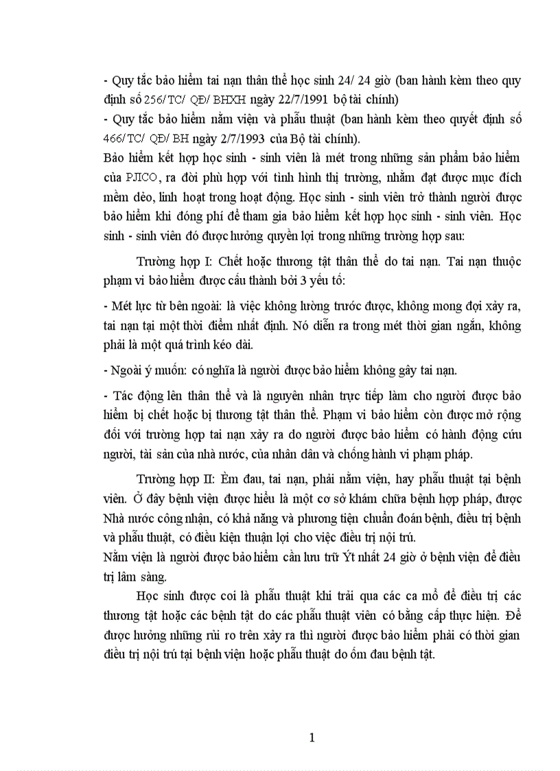 image for page Phân tích thực trạng khai thác nghiệp vụ bảo hiểm kết hợp học sinh sinh viên tại công ty cổ phần bảo hiểm Petrolimex PJICO 1