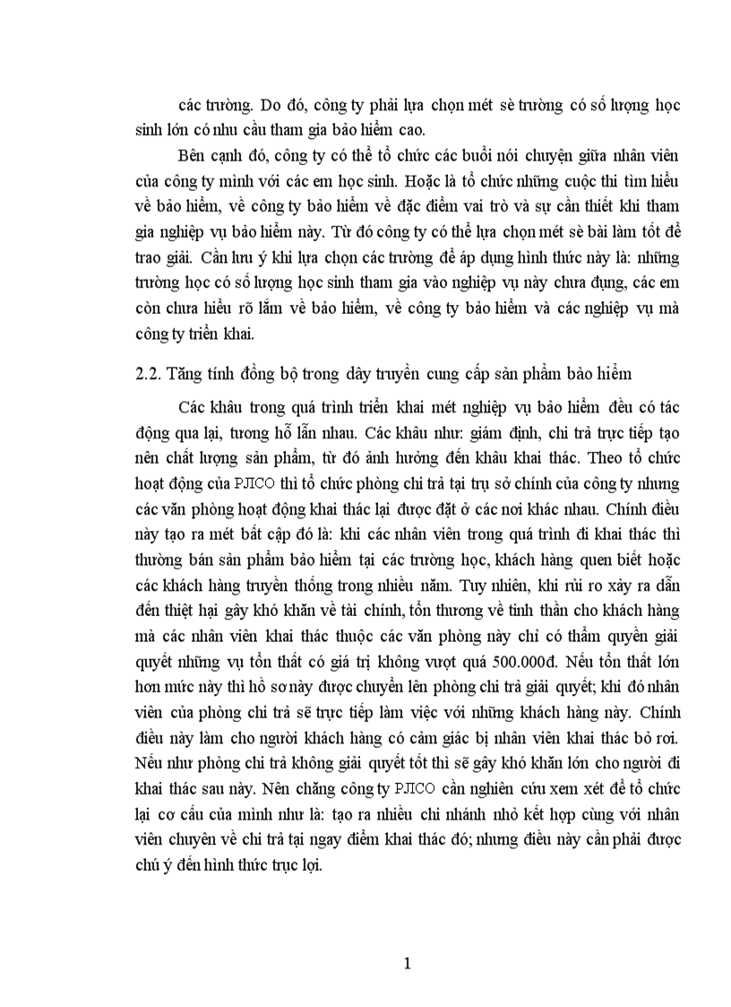 image for page Phân tích thực trạng khai thác nghiệp vụ bảo hiểm kết hợp học sinh sinh viên tại công ty cổ phần bảo hiểm Petrolimex PJICO 1
