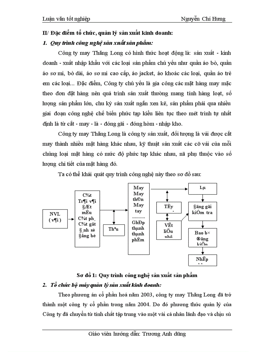image for page Hoàn thiện công tác kế toán tập hợp chi phí sản xuất và tính giá thành sản phẩm tại Công ty cổ phần May Thăng Long 1