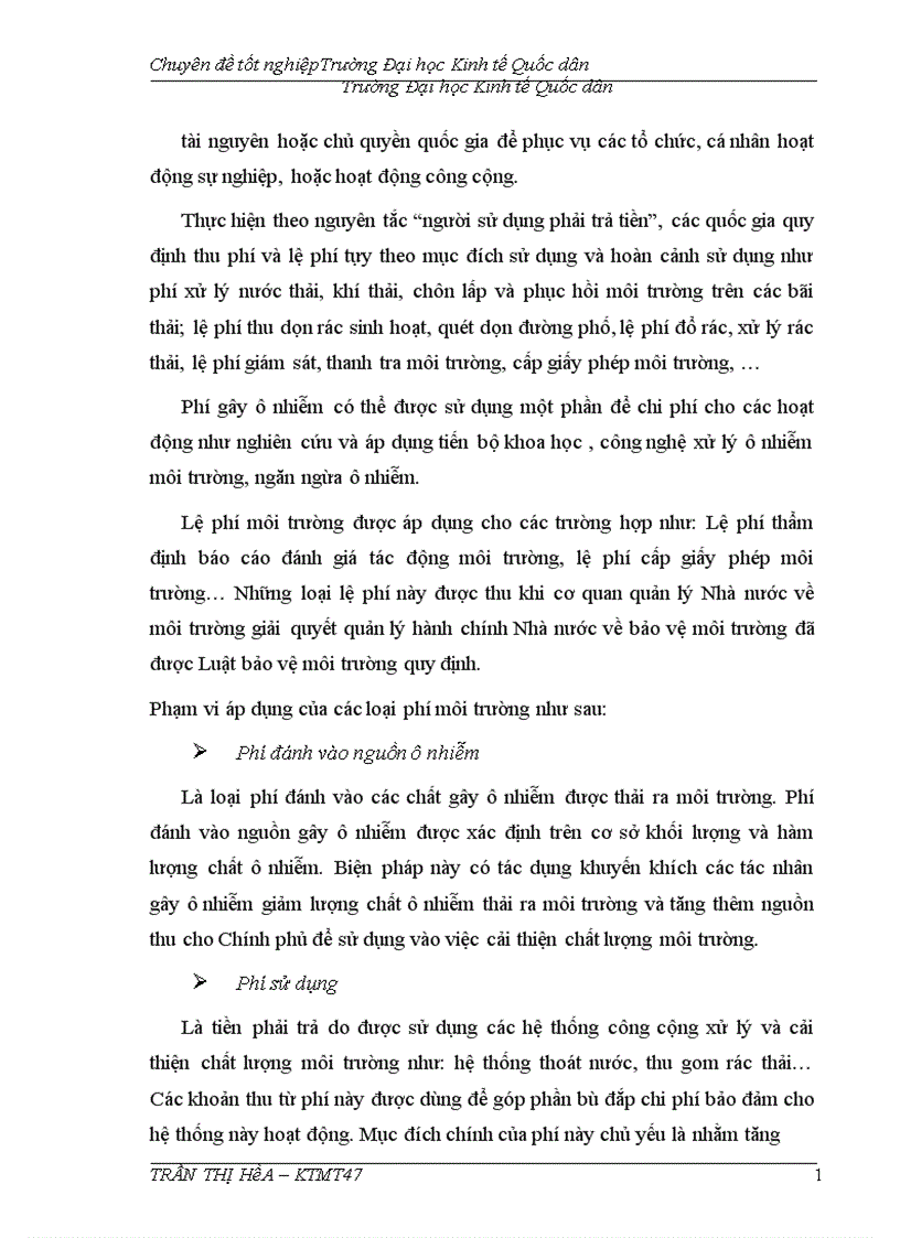 image for page Thực trạng và giải pháp nâng cao hiệu quả áp dụng công cụ kinh tế trong quản lý môi trường trên địa bàn tha 1