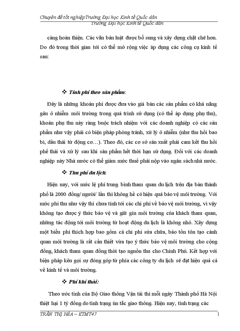 image for page Thực trạng và giải pháp nâng cao hiệu quả áp dụng công cụ kinh tế trong quản lý môi trường trên địa bàn tha 1