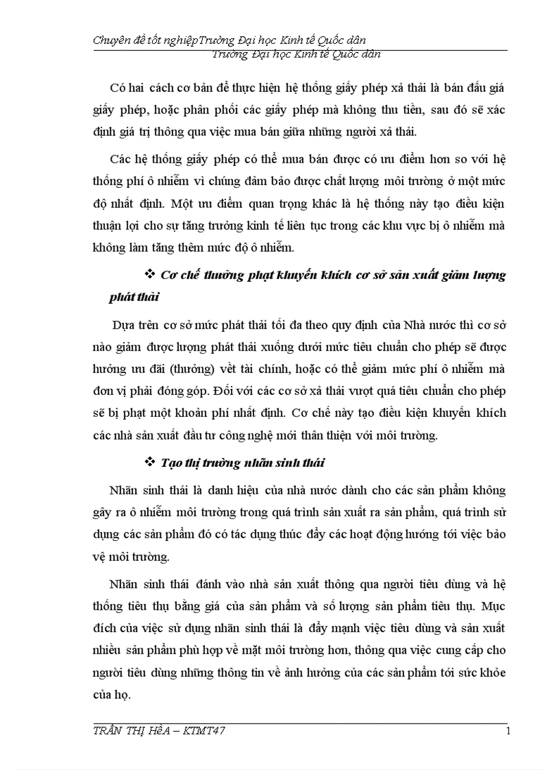 image for page Thực trạng và giải pháp nâng cao hiệu quả áp dụng công cụ kinh tế trong quản lý môi trường trên địa bàn tha 1