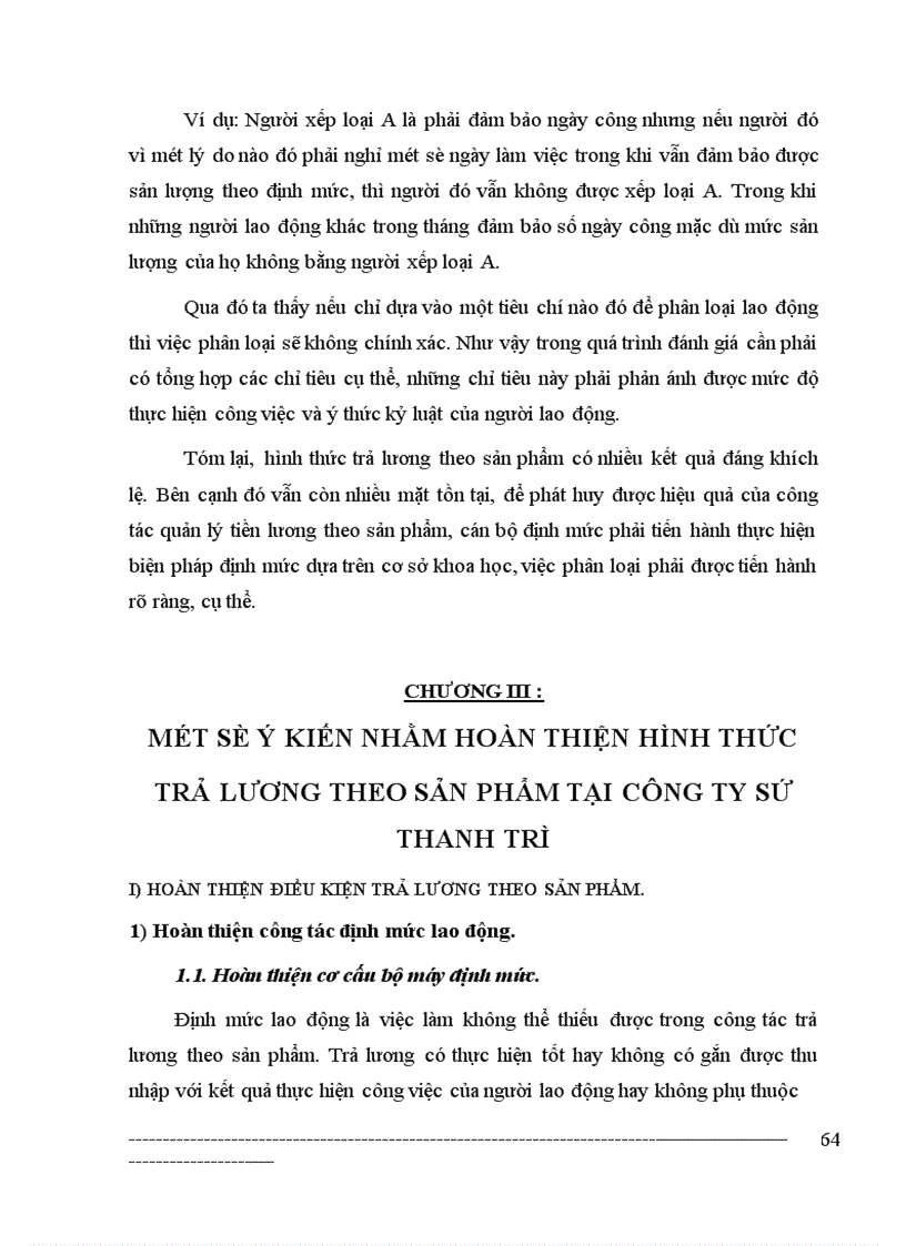 image for page Hoàn thiện hình thức trả lương theo sản phẩm tại Công ty Sứ Thanh Trì