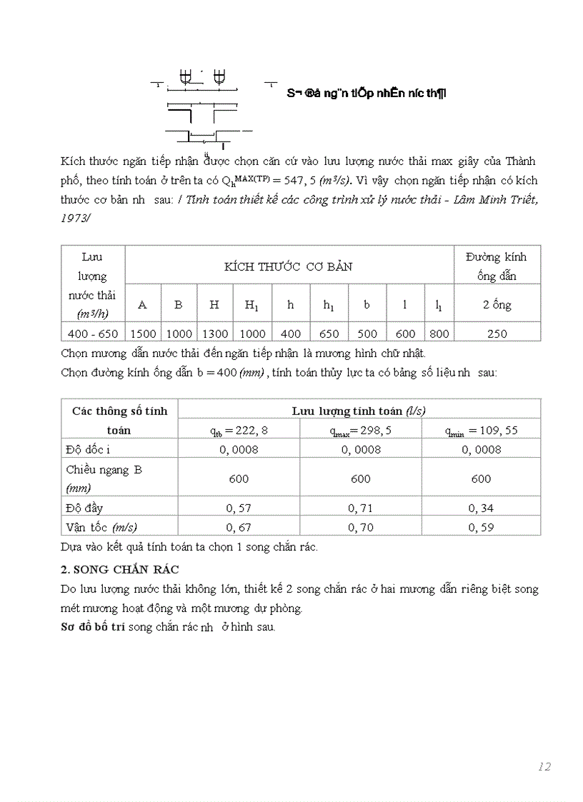 image for page Xác định mức độ cần thiết xử lý nước thải
