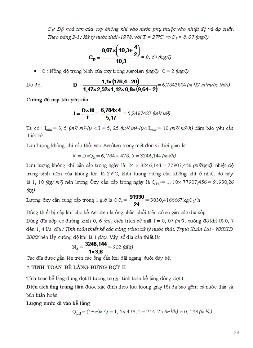 image for page Xác định mức độ cần thiết xử lý nước thải