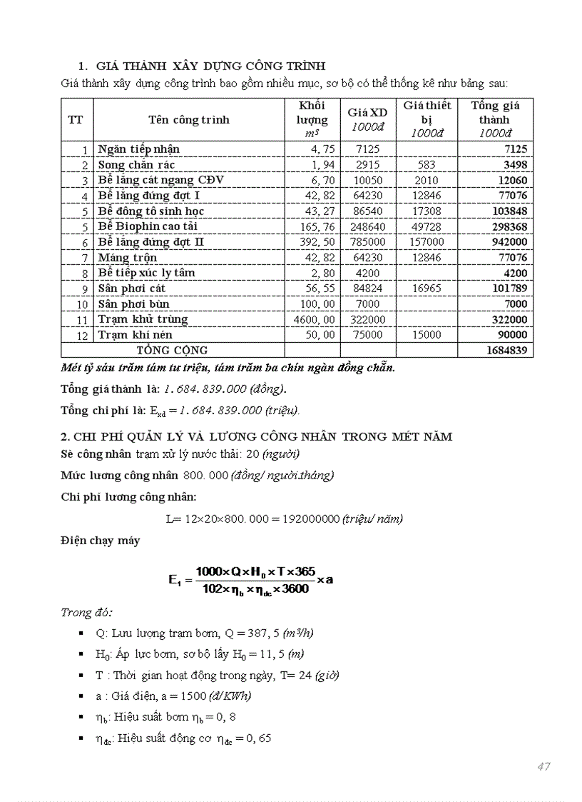 image for page Xác định mức độ cần thiết xử lý nước thải