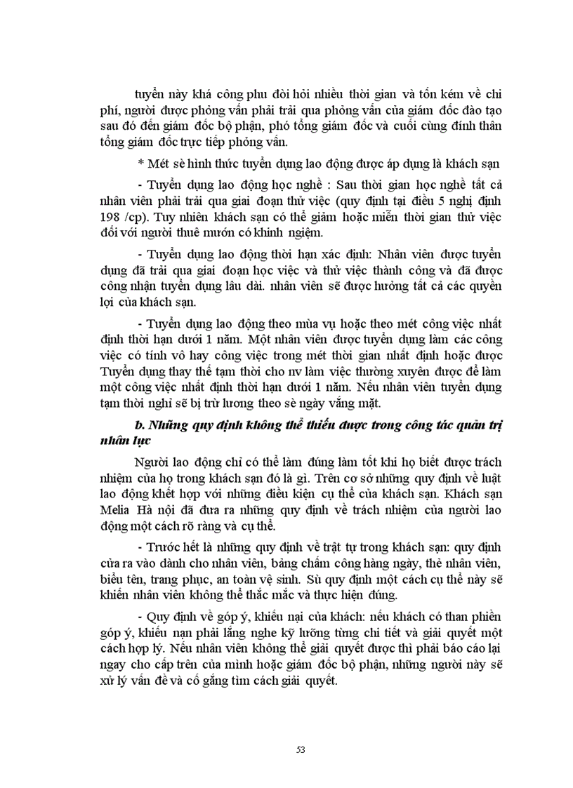 image for page Quản trị nhân lực tại khách sạn Melia Hà nội Thực trạng và giải pháp 1