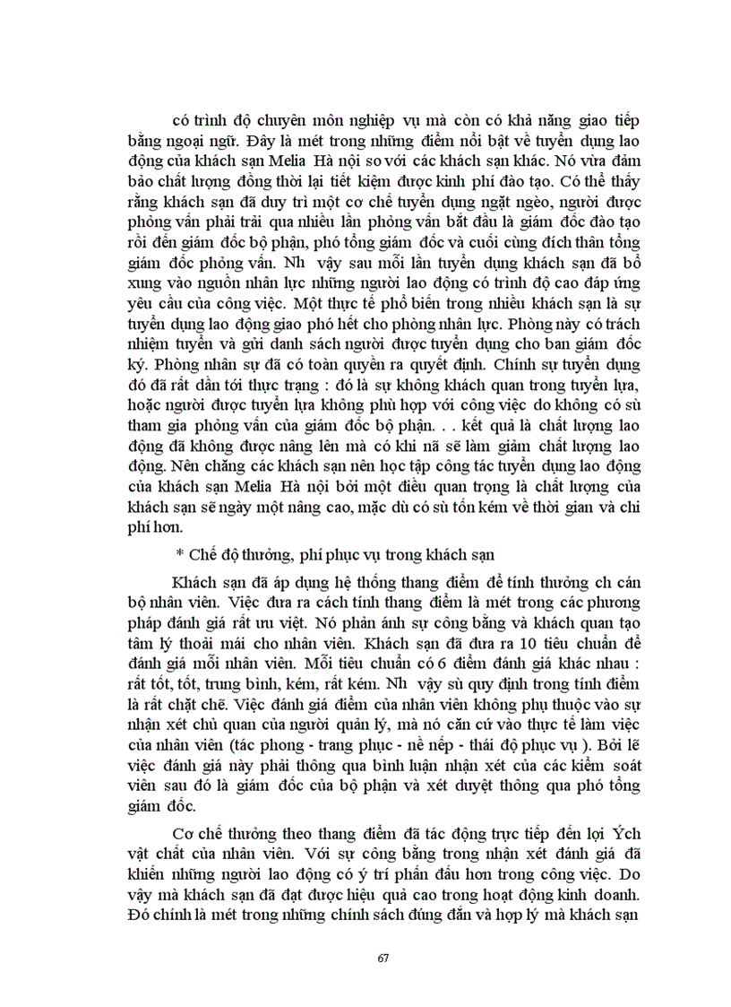 image for page Quản trị nhân lực tại khách sạn Melia Hà nội Thực trạng và giải pháp 1