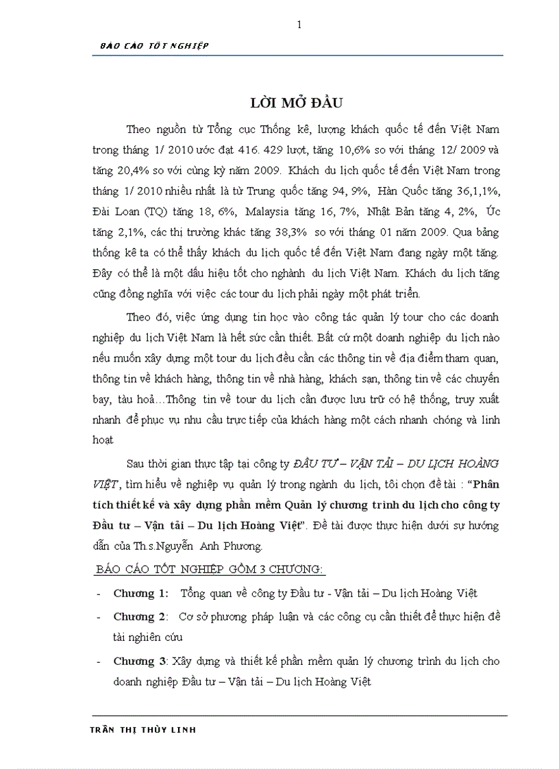 image for page Phân tích thiết kế và xây dựng phần mềm Quản lý chương trình du lịch cho công ty Đầu tư Vận tải Du lịch Hoàng Việt