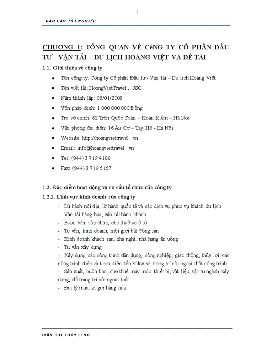 image for page Phân tích thiết kế và xây dựng phần mềm Quản lý chương trình du lịch cho công ty Đầu tư Vận tải Du lịch Hoàng Việt