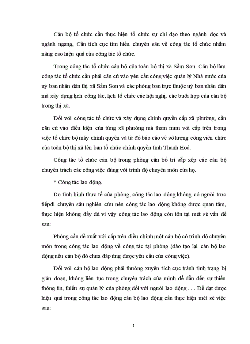 image for page Phân tích công tác tổ chức và hoạt động của Phòng tổ chức lao động thương binh và xã hội thị xã Sầm Sơn Thanh Hoá