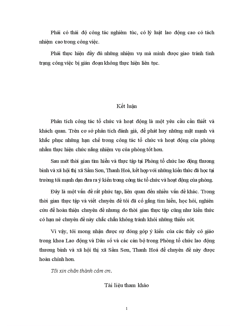 image for page Phân tích công tác tổ chức và hoạt động của Phòng tổ chức lao động thương binh và xã hội thị xã Sầm Sơn Thanh Hoá