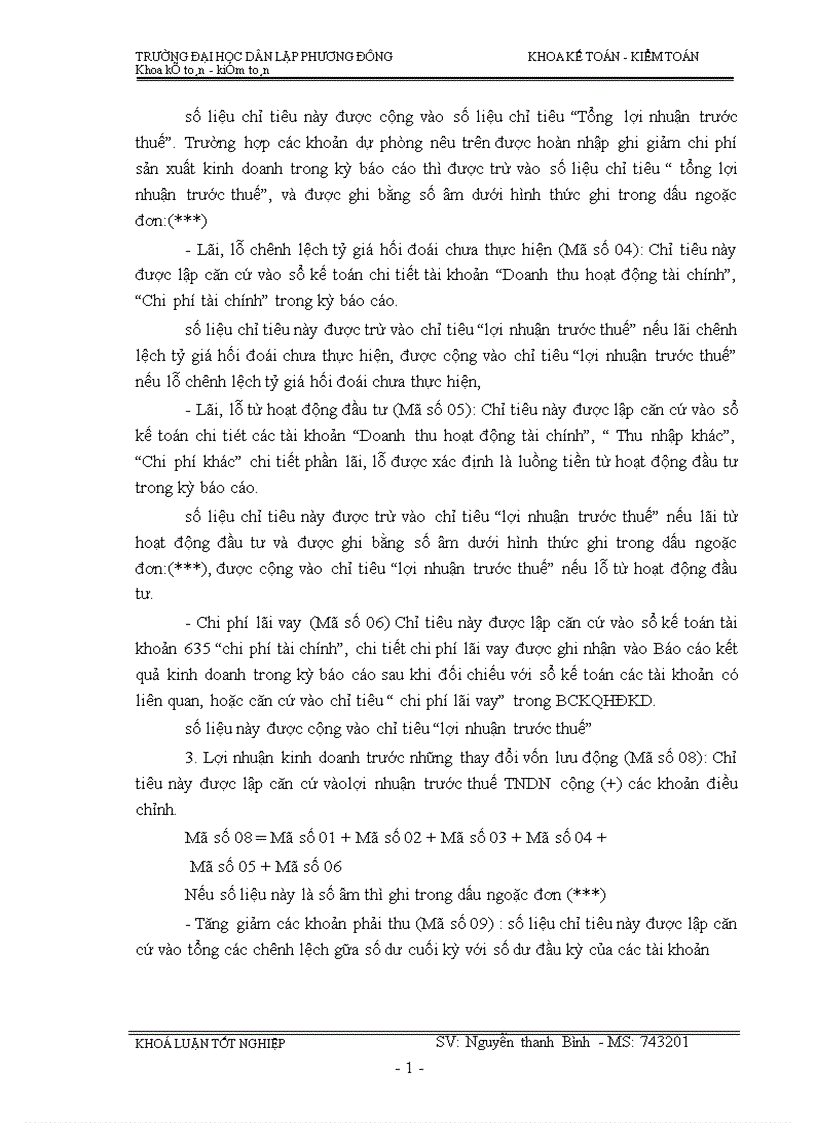 image for page Lập kiểm tra và phân tích các chỉ tiêu tài chính chủ yếu trên Báo cáo tài chính với việc tăng cường quản lý doanh nghiệp tại Công Ty TNHH XNK Nam Kỳ 1